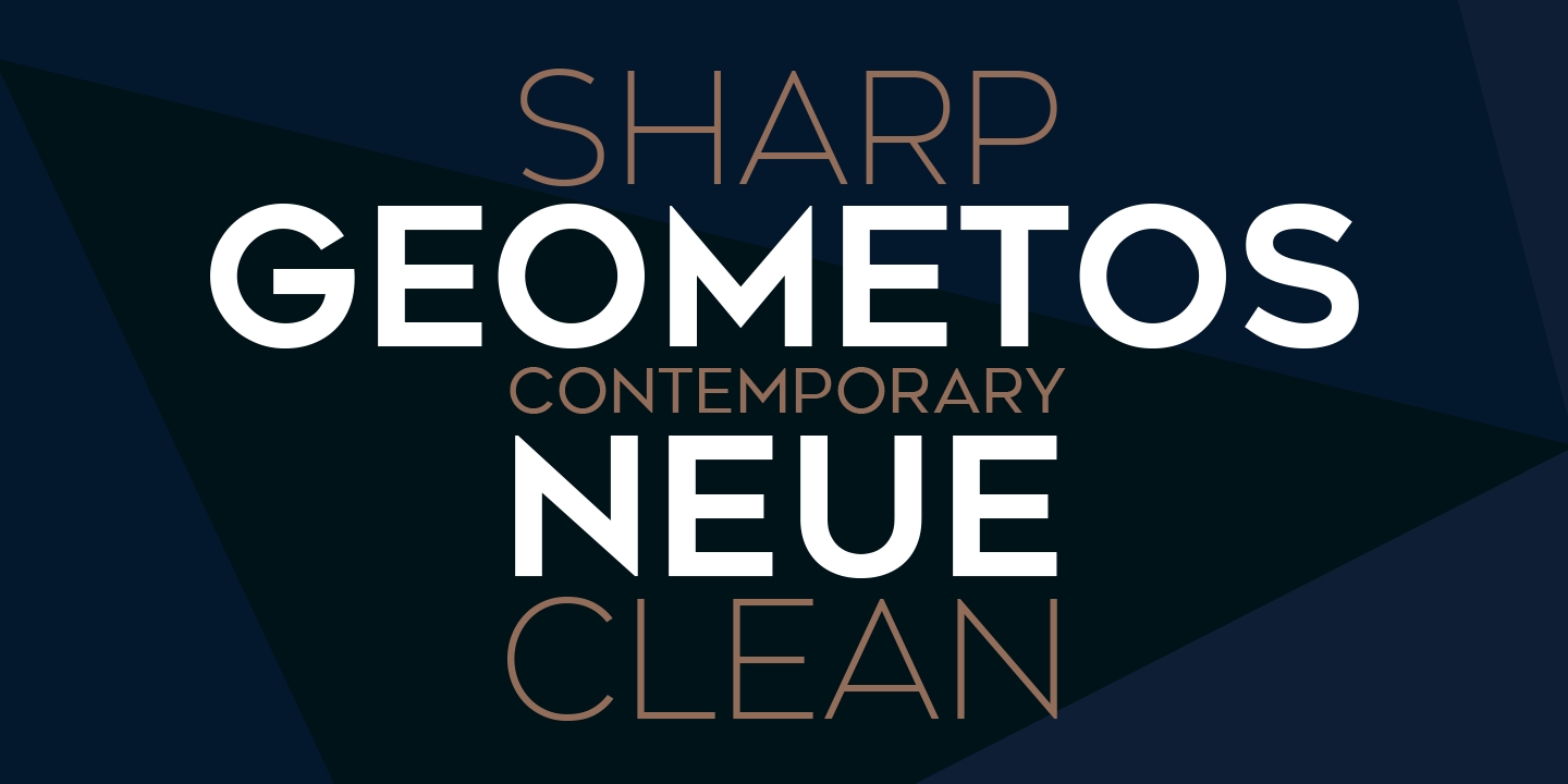Пример шрифта Geometos Neue #1